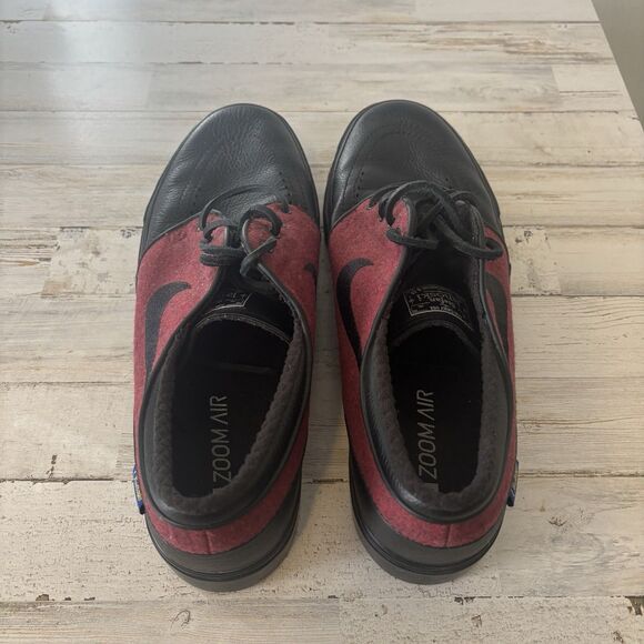 Nike x Pendleton Mens Black/Red 10.5 SB Zoom Air Stefan Janoski Leather Sneakers - Picture 7 of 15